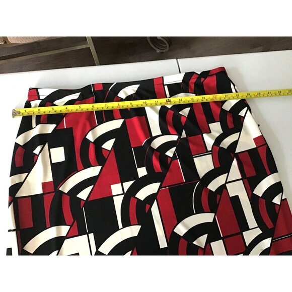 NEW YORK & COMPANY-WOMENS GRAPHIC LIGHT WEIGHT PULLOVER KNEE LENGHT SKIRT SIZE L - Picture 3 of 5